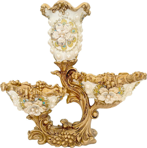 Elegante vaso decorativo oro